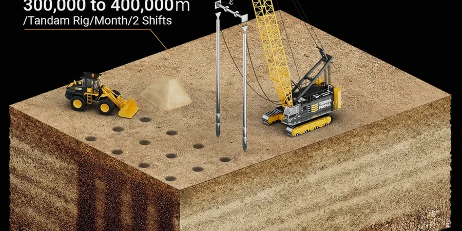 Vibrocompaction Design for Ajax Soil Conditions
